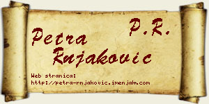 Petra Rnjaković vizit kartica